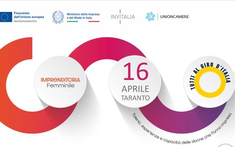 16 aprile, Giro d'Italia delle donne che fanno impresa, Taranto