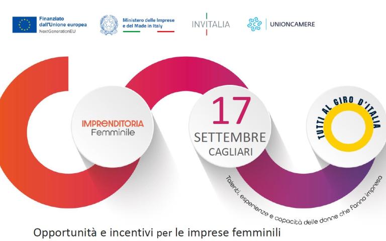 Giro d'Italia delle Donne che fanno impresa a Cagliari, il 17 settembre