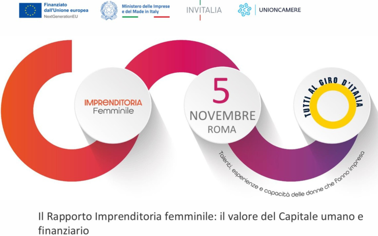 Presentazione del Rapporto sull'imprenditoria femminile il 5 novembre a Roma
