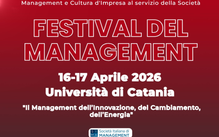 16 e 17 aprile 2026 torna a Catania il Festival del Management 2026 con Invitalia e Imprenditoria Femminile
